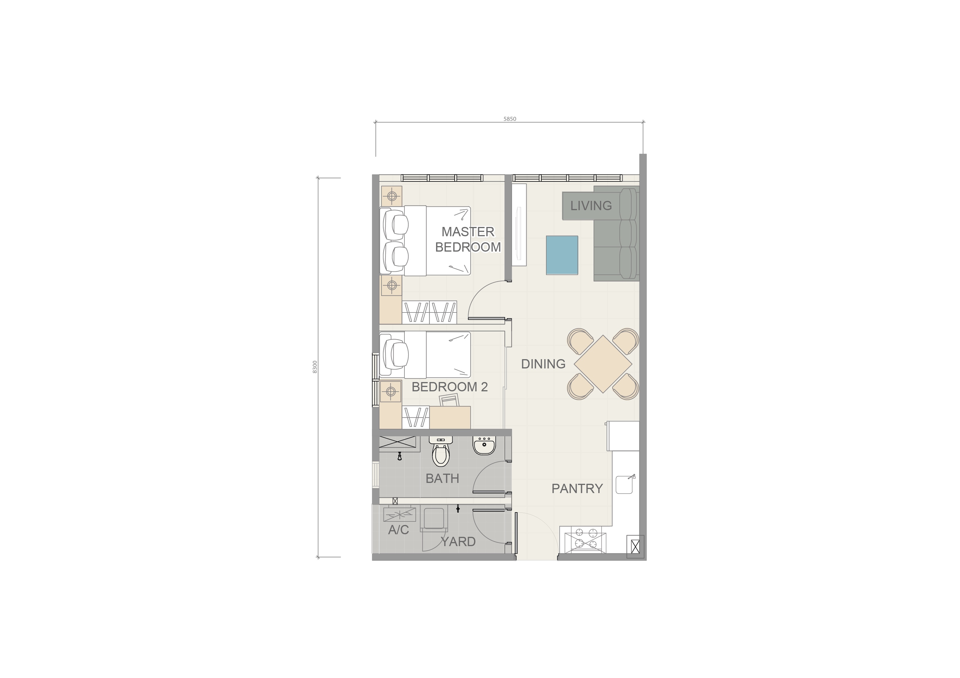 Maxim Risen Type A 523 sq ft reference floor plan